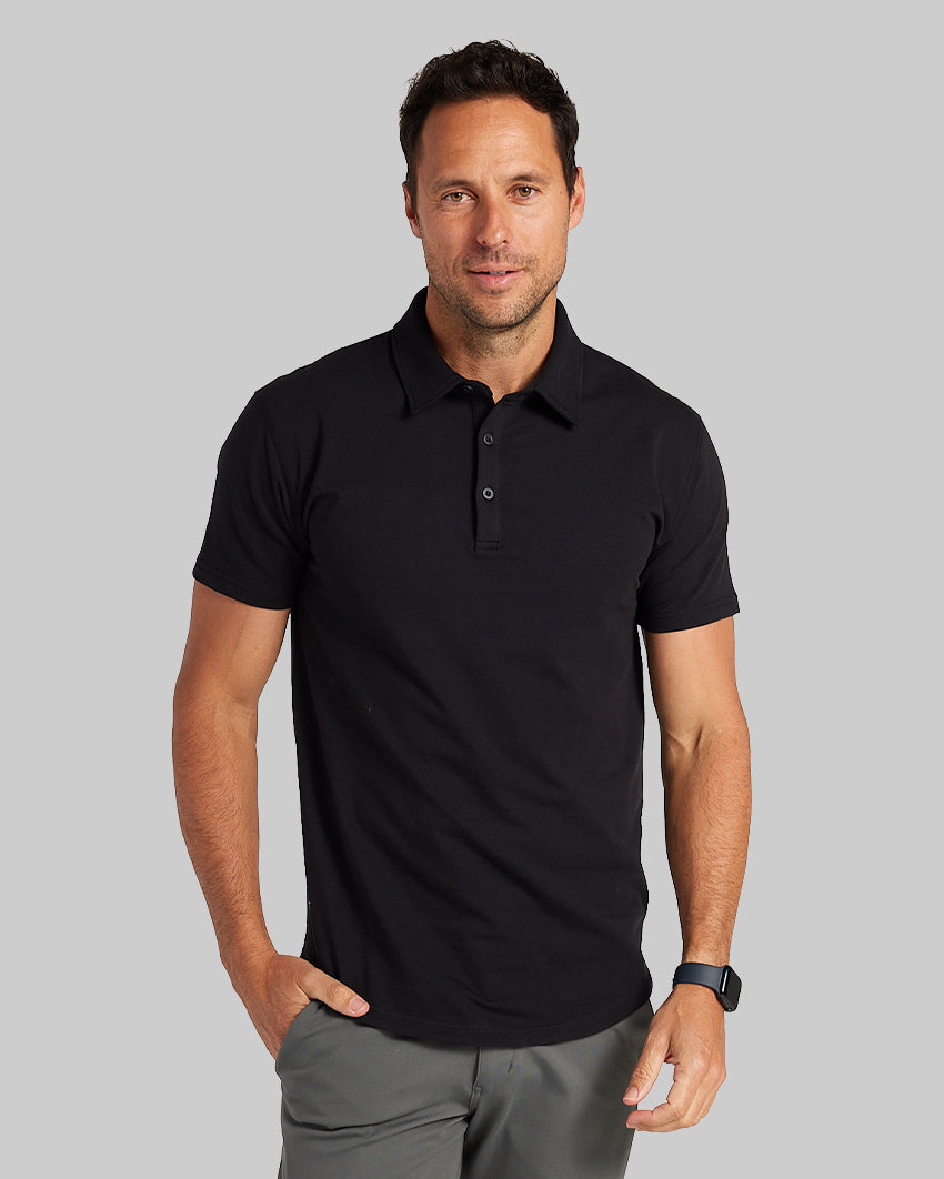 Navy golf shirt