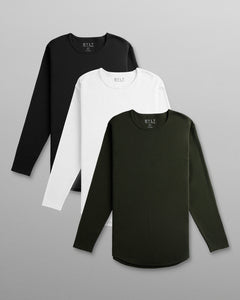 Thermal Drop-Cut Long Sleeve Shirt - Custom 3 Pack