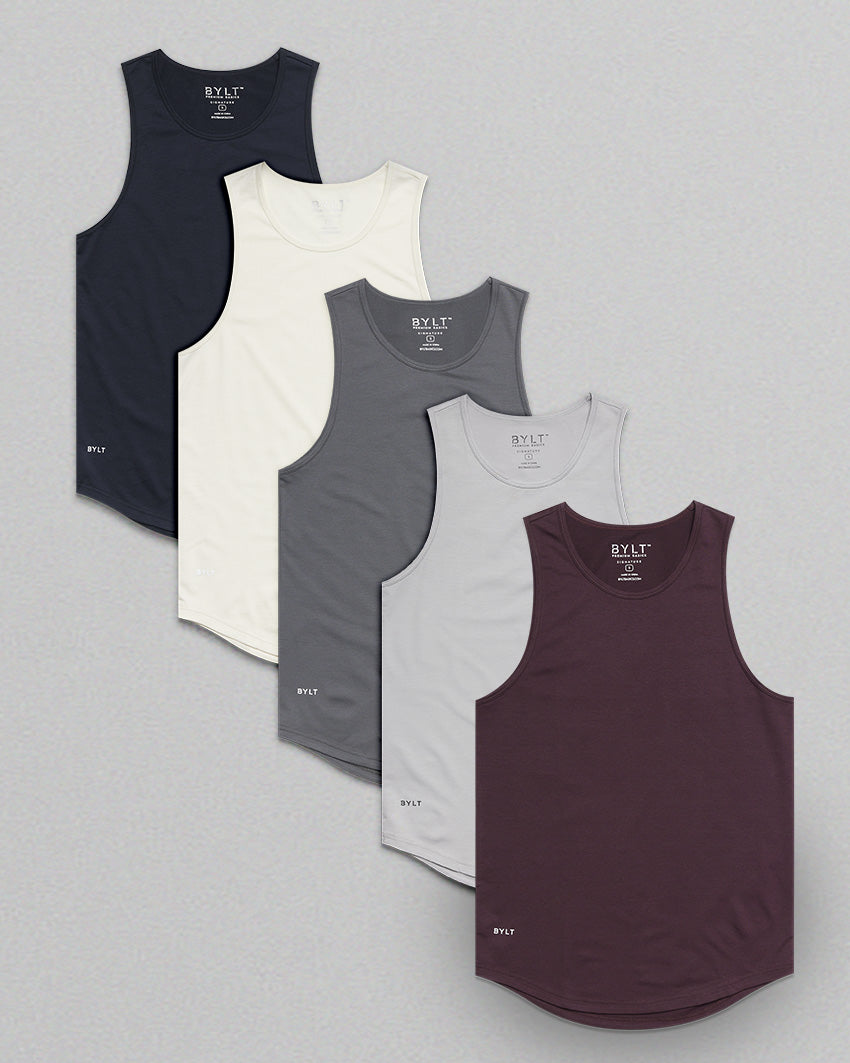 5-Item BYLT Signature Drop-Cut Tank Bundle