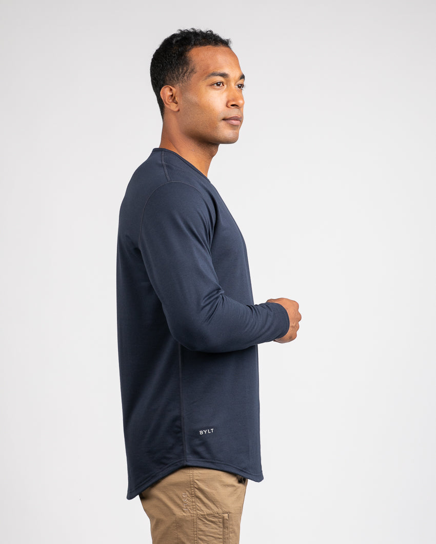 Men's Drop-Cut Long Sleeve | BYLT Premium Basics – BYLT Basics