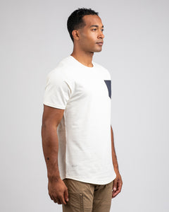 Bone/Navy - Drop-Cut LUX Pocket Shirt