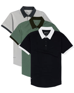 Drop-Cut: LUX Dotted Polo - Custom 3 Pack