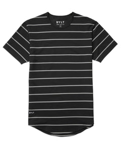 Black/Grey - Striped Drop-Cut: LUX