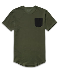 Forest/Black - Drop-Cut LUX Pocket Shirt