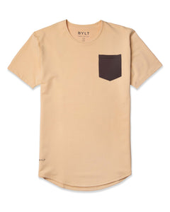 Almond/Chocolate - Drop-Cut LUX Pocket Shirt