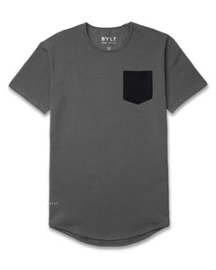 Charcoal/Black - Drop-Cut LUX Pocket Shirt