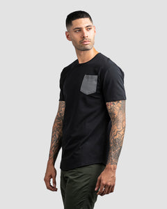 Black/Charcoal - Drop-Cut LUX Pocket Shirt