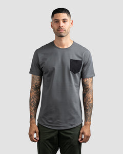 Charcoal/Black - Drop-Cut LUX Pocket Shirt