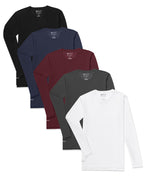 5-Item Long Sleeve: LUX Split Hem Bundle
