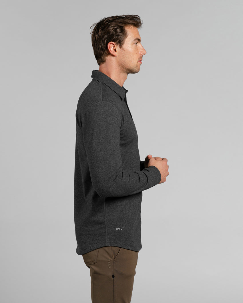 Drop-Cut Long Sleeve: LUX Polo Custom 3-pack