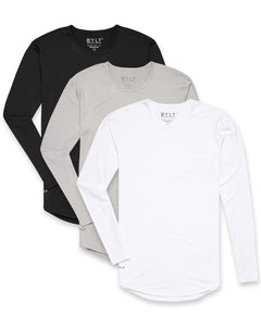 Performance+ Drop-Cut Long Sleeve Shirt - Custom 3 Pack