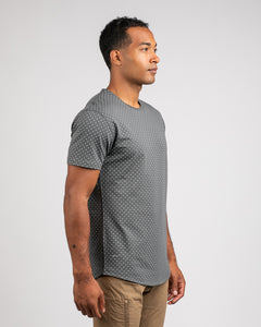 Charcoal/Sea Breeze - Dotted Drop-Cut: LUX
